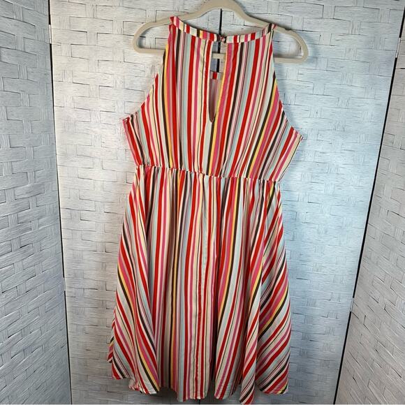 Torrid Striped midi Dress sleepless, colorful sun dress summer casual plus size - Picture 5 of 15